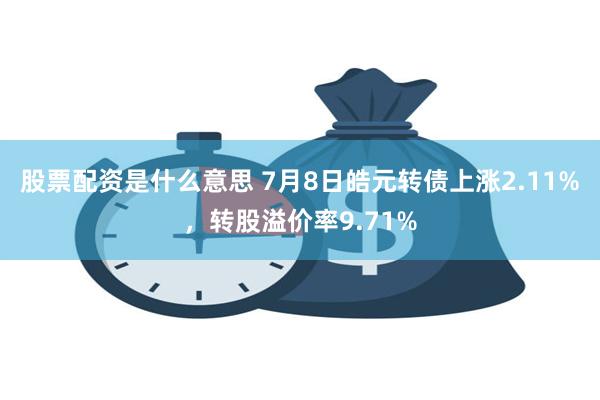 股票配资是什么意思 7月8日皓元转债上涨2.11%，转股溢价率9.71%