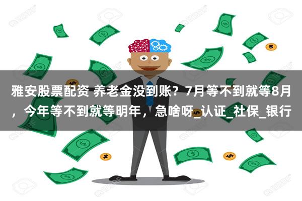 雅安股票配资 养老金没到账？7月等不到就等8月，今年等不到就等明年，急啥呀_认证_社保_银行